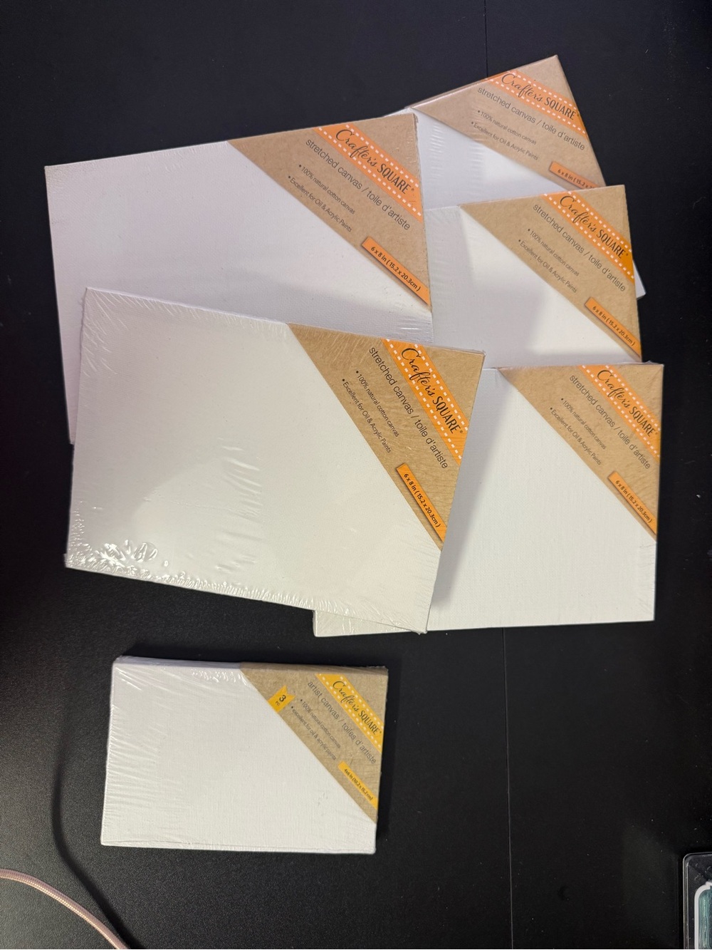 Assorted Stretched Canvases - White (Set)